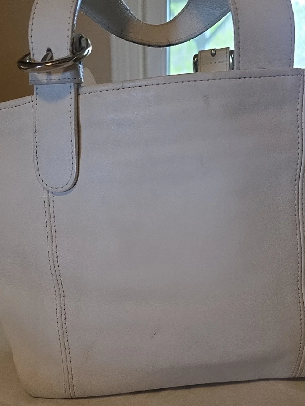 Vintage Coach White Leather Purse - Picture 7 of 10